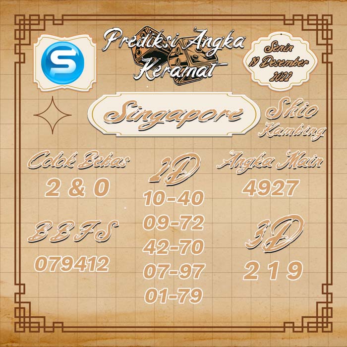 PREDIKSI SGP HARI INI KERAMAT