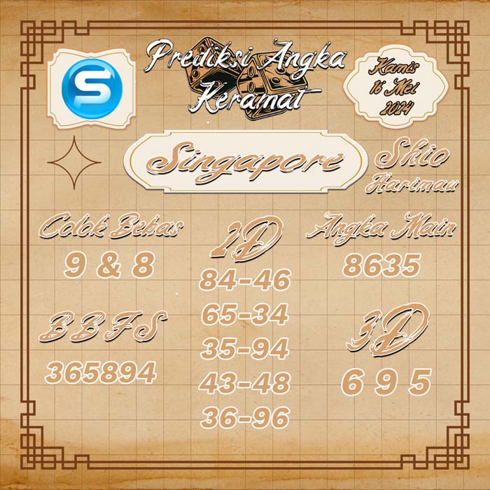 PREDIKSI SINGAPORE ANGKA KERAMAT
