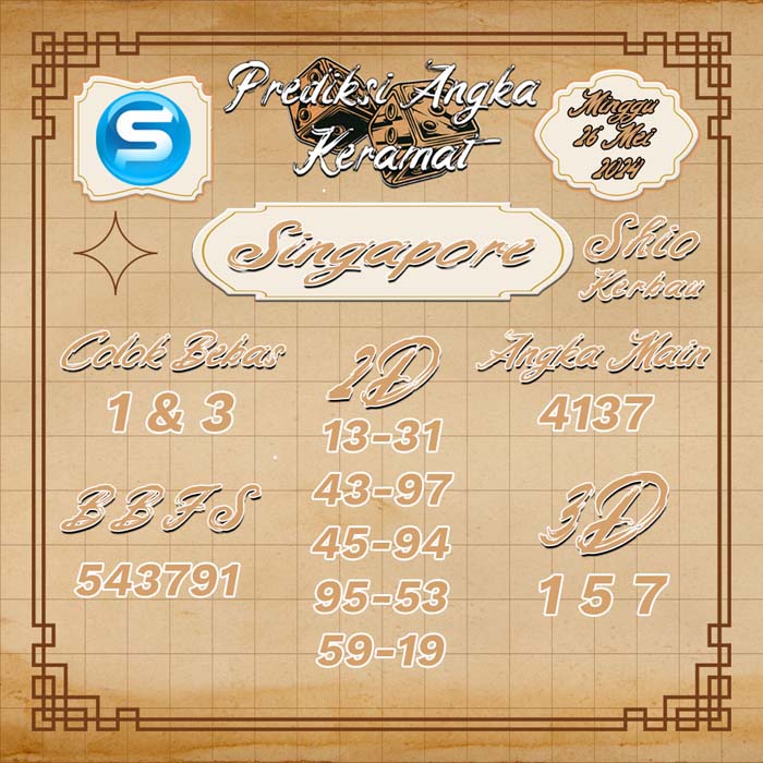 PREDIKSI SINGAPORE ANGKA KERAMAT