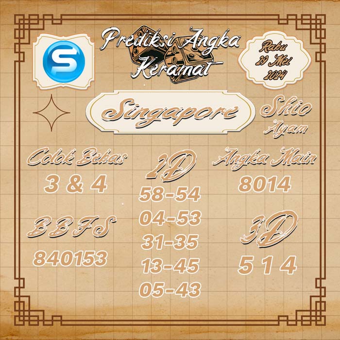 PREDIKSI SINGAPORE ANGKA KERAMAT