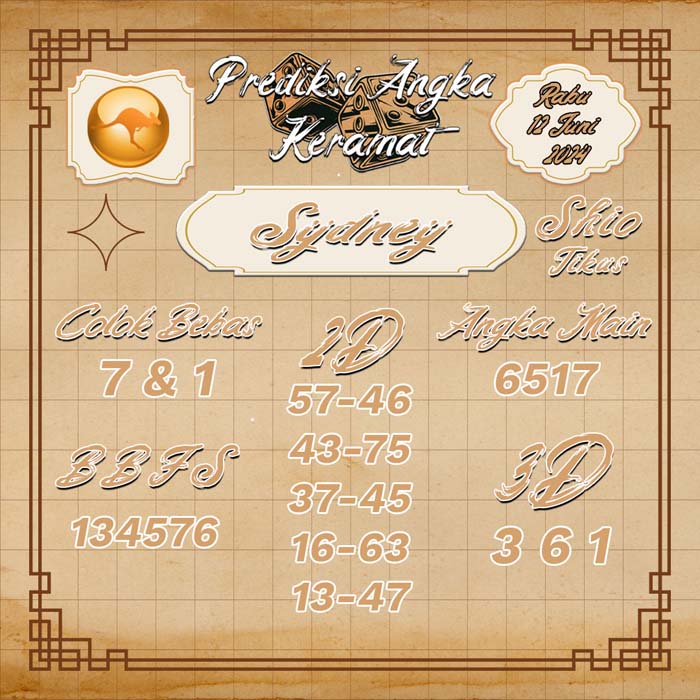 PREDIKSI SYDNEY ANGKA KERAMAT