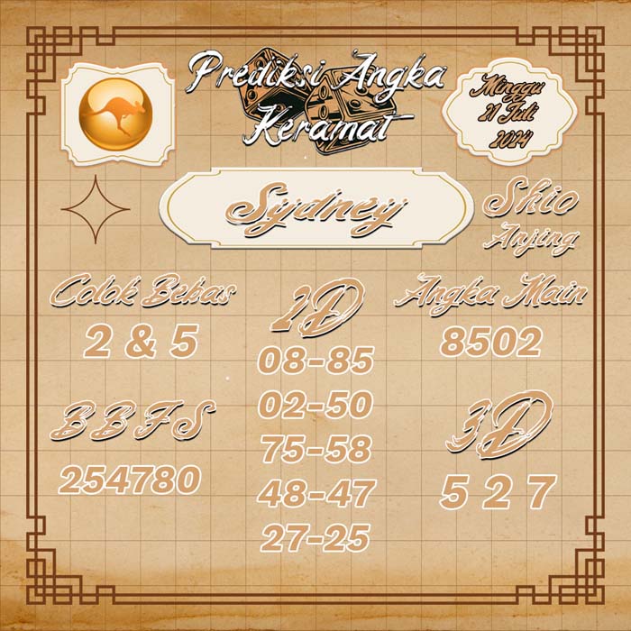 PREDIKSI SYDNEY ANGKA KERAMAT