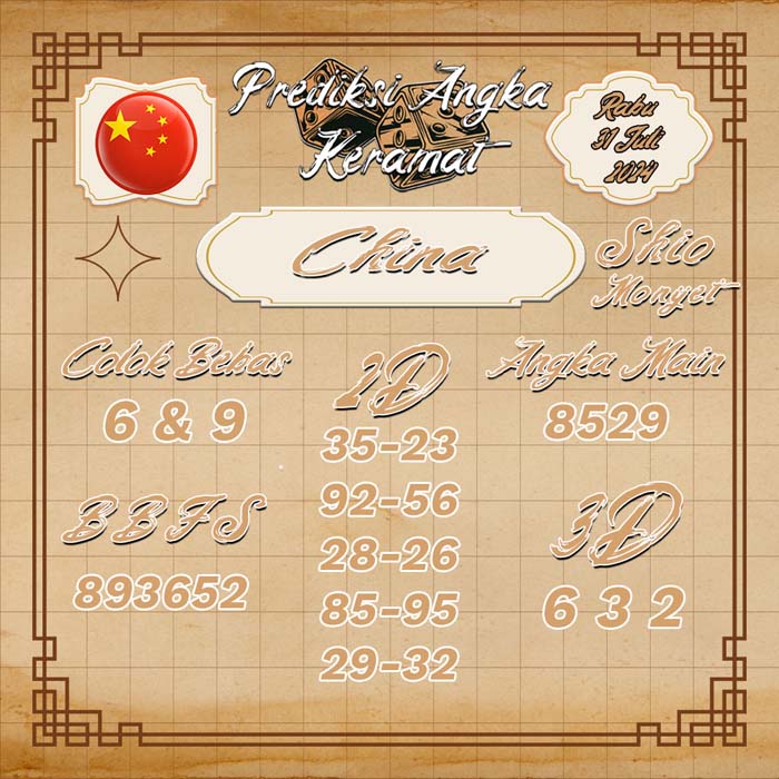 PREDIKSI CHINA ANGKA KERAMAT