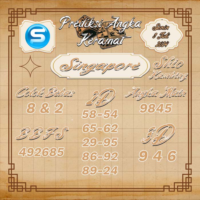 PREDIKSI SINGAPORE ANGKA KERAMAT
