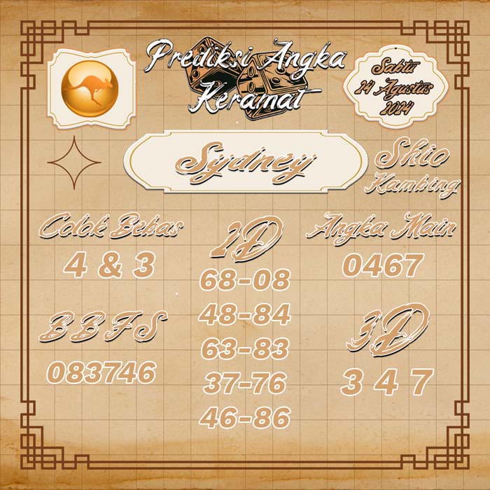 PREDIKSI SYDNEY ANGKA KERAMAT