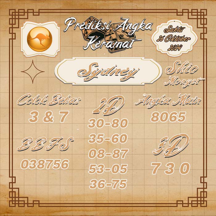 PREDIKSI SYDNEY ANGKA KERAMAT