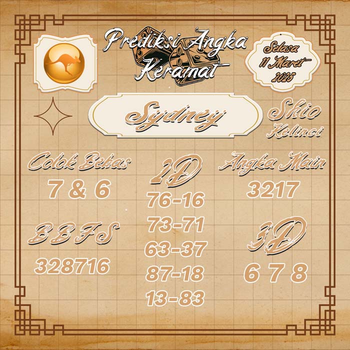 PREDIKSI SYDNEY ANGKA KERAMAT