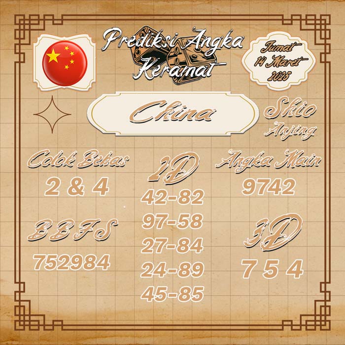 PREDIKSI CHINA ANGKA KERAMAT