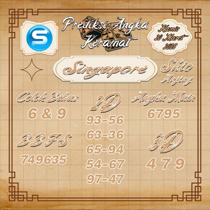 PREDIKSI SINGAPORE ANGKA KERAMAT