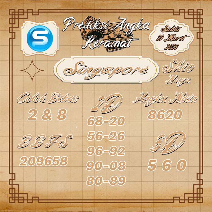 PREDIKSI SINGAPORE ANGKA KERAMAT