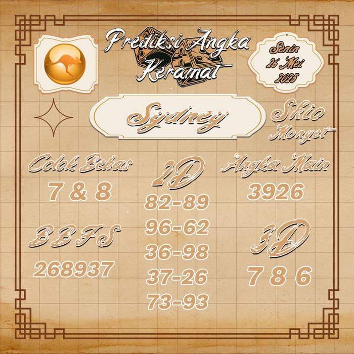 PREDIKSI SYDNEY ANGKA KERAMAT