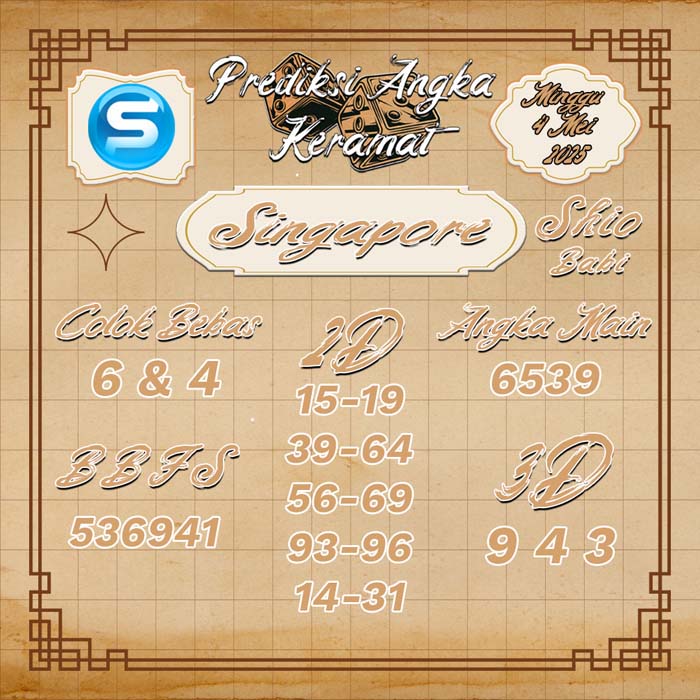 PREDIKSI SINGAPORE ANGKA KERAMAT
