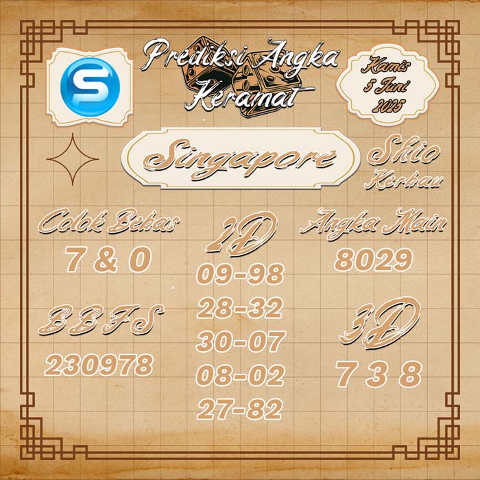 PREDIKSI SINGAPORE ANGKA KERAMAT