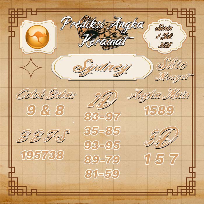 PREDIKSI SYDNEY ANGKA KERAMAT