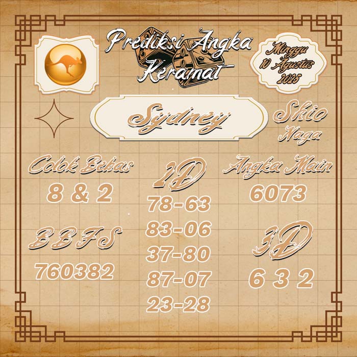 PREDIKSI SYDNEY ANGKA KERAMAT