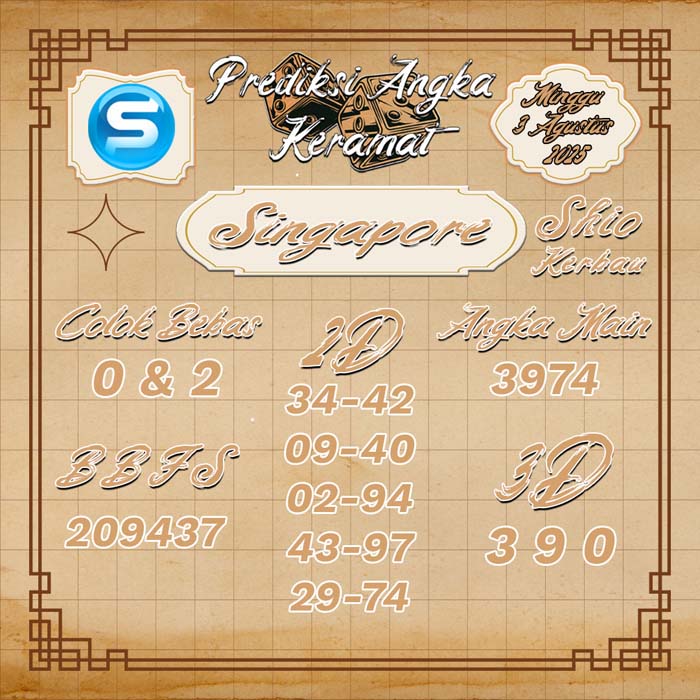 PREDIKSI SINGAPORE ANGKA KERAMAT