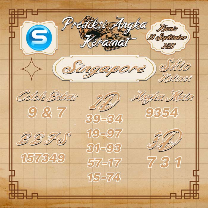 PREDIKSI SINGAPORE ANGKA KERAMAT