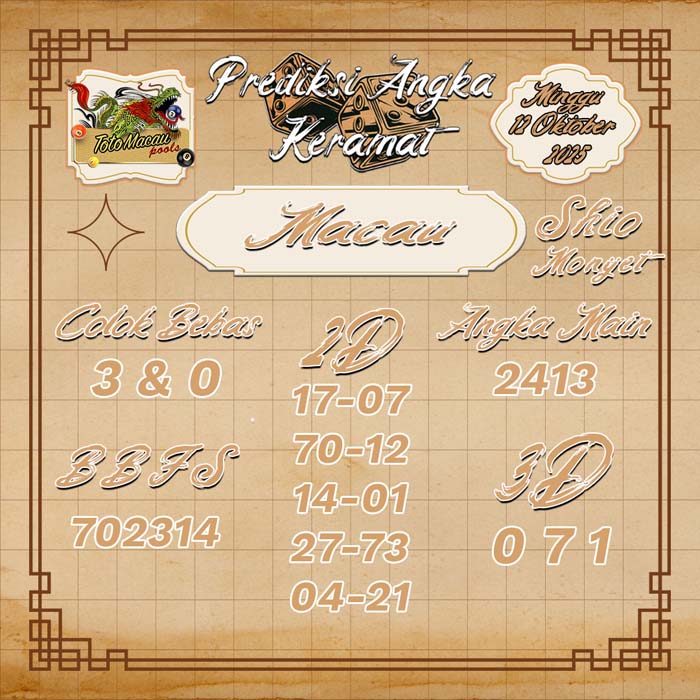 PREDIKSI MACAU ANGKA KERAMAT