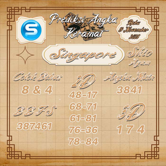 PREDIKSI SINGAPORE ANGKA KERAMAT