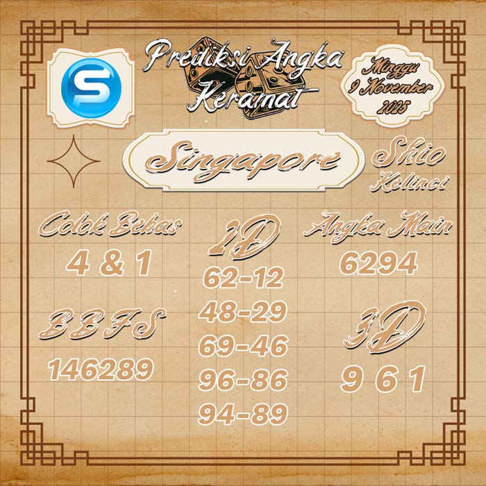 PREDIKSI SINGAPORE ANGKA KERAMAT