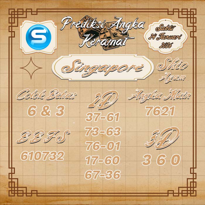 PREDIKSI SINGAPORE ANGKA KERAMAT