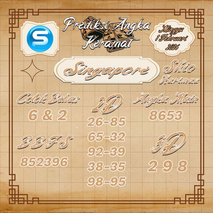 PREDIKSI SINGAPORE ANGKA KERAMAT