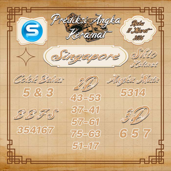 PREDIKSI SINGAPORE ANGKA KERAMAT