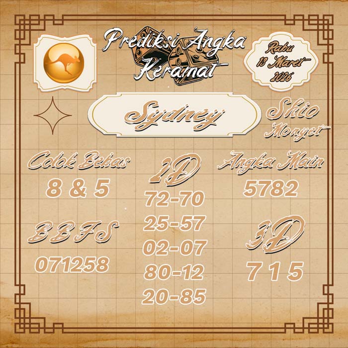 PREDIKSI SYDNEY ANGKA KERAMAT
