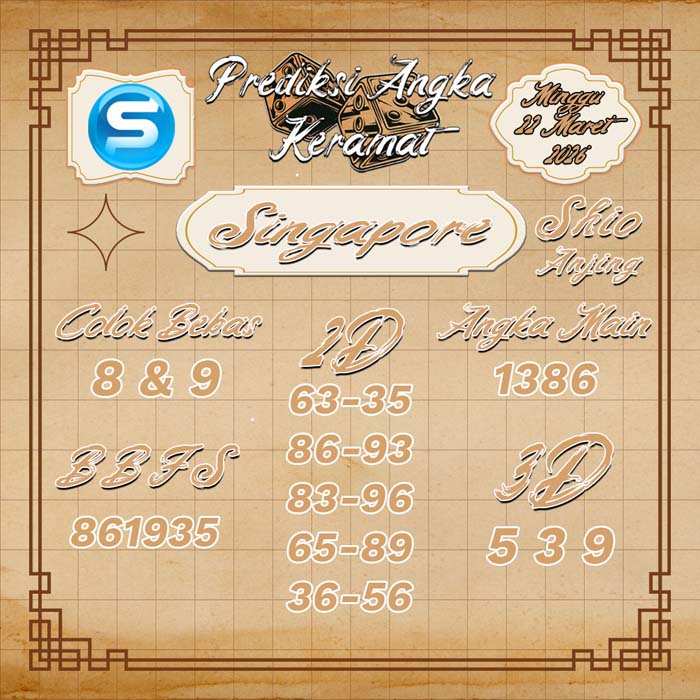 PREDIKSI SINGAPORE ANGKA KERAMAT